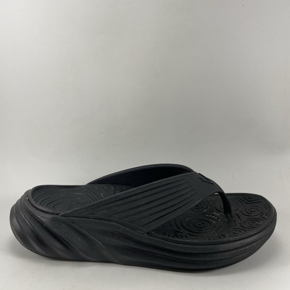 Vionic Tide RX Thong Sandals Womens Size 8 Black Orthotic Support Flip Flops